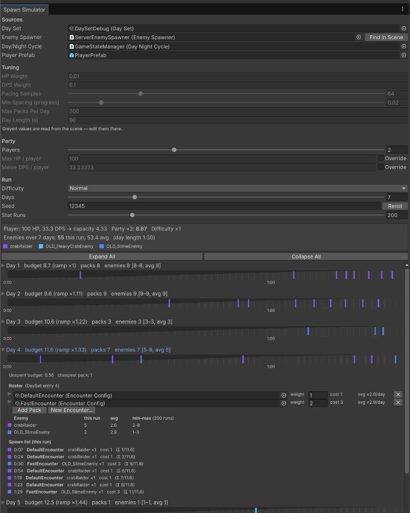 A short overview of the enemy spawn simulation tool